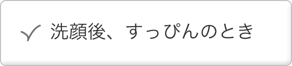 洗顔後、すっぴんのとき