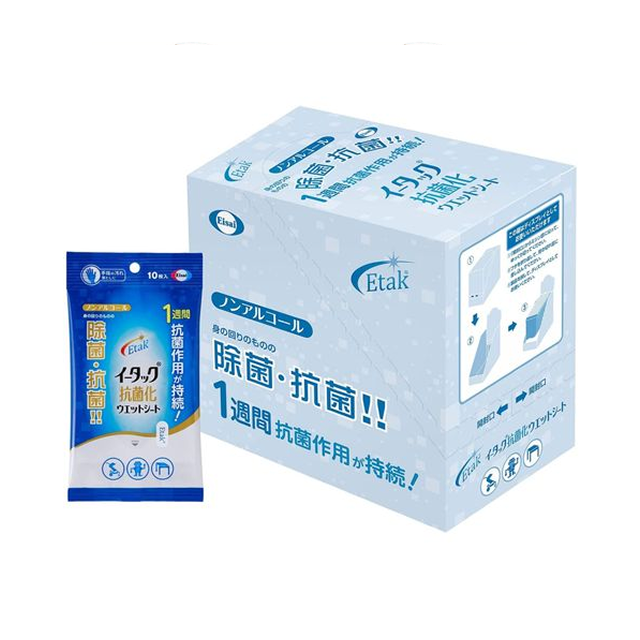 イータック抗菌化ウェットシート　１０枚入Ｘ１２