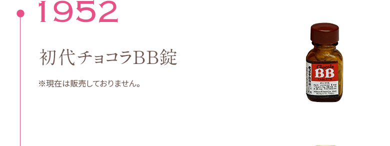 1952 初代チョコラBB錠 ※現在は販売しておりません。