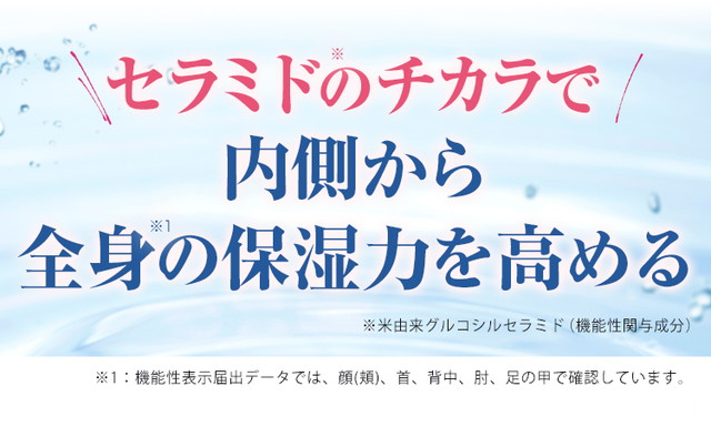 セラミドのチカラで内側から全身の保湿力を高める