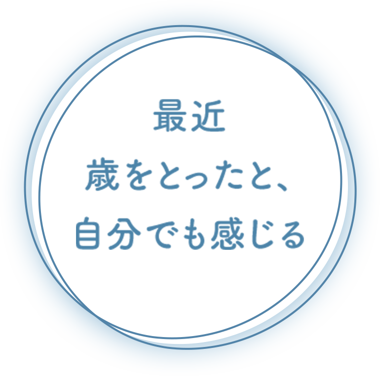最近歳をとったと、自分でも感じる