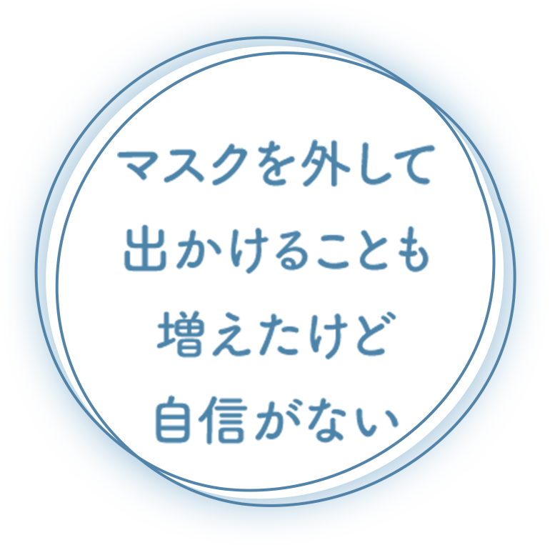 マスクを外して出かけることも増えたけど、自信がない
