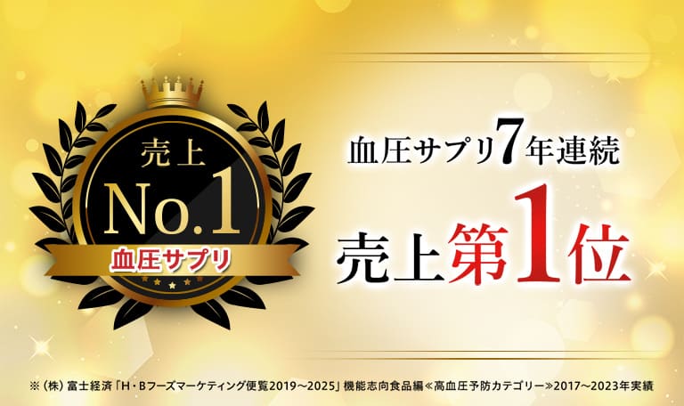 血圧サプリ6年連続売上第1位