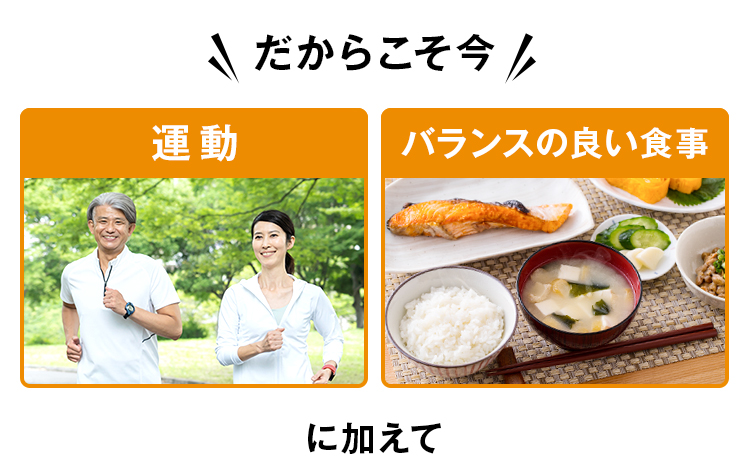 だからこそ今運動バランスの良い食事に加えて